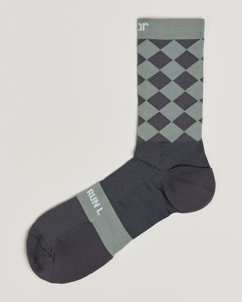 SOAR Running Diamond Crew Sock Dark Grey – Grau