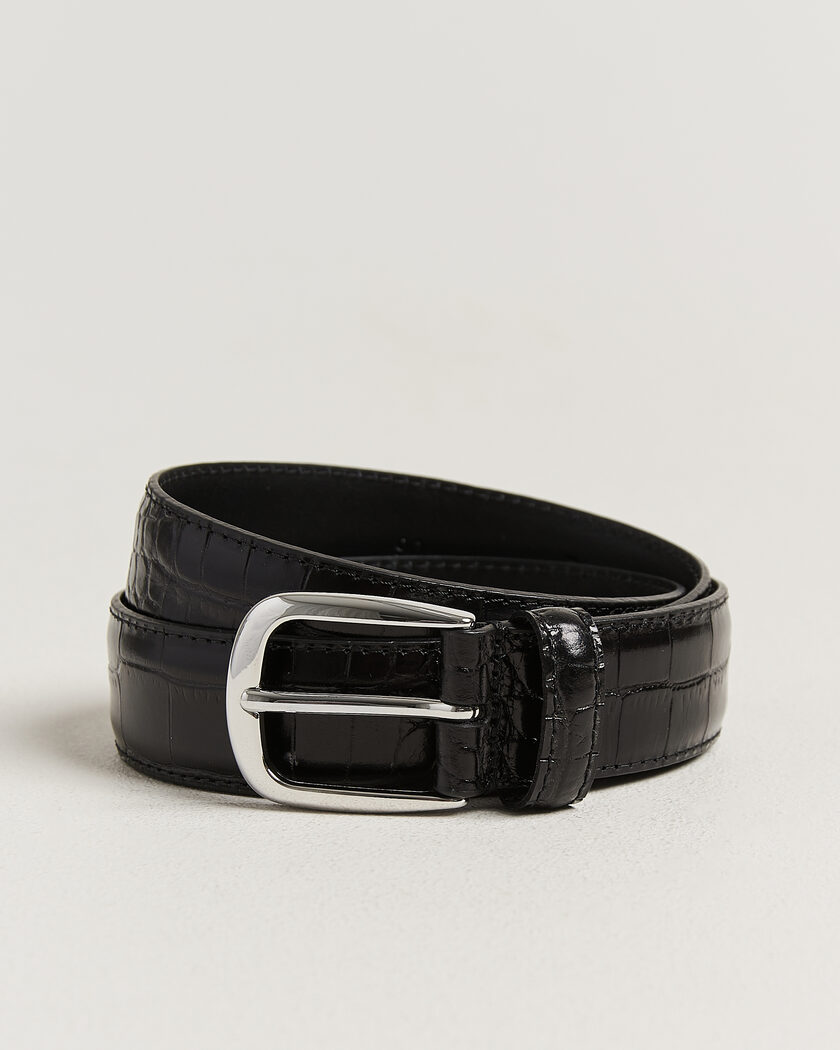 Anderson's Embossed Western Leather Belt Black – Schwarz