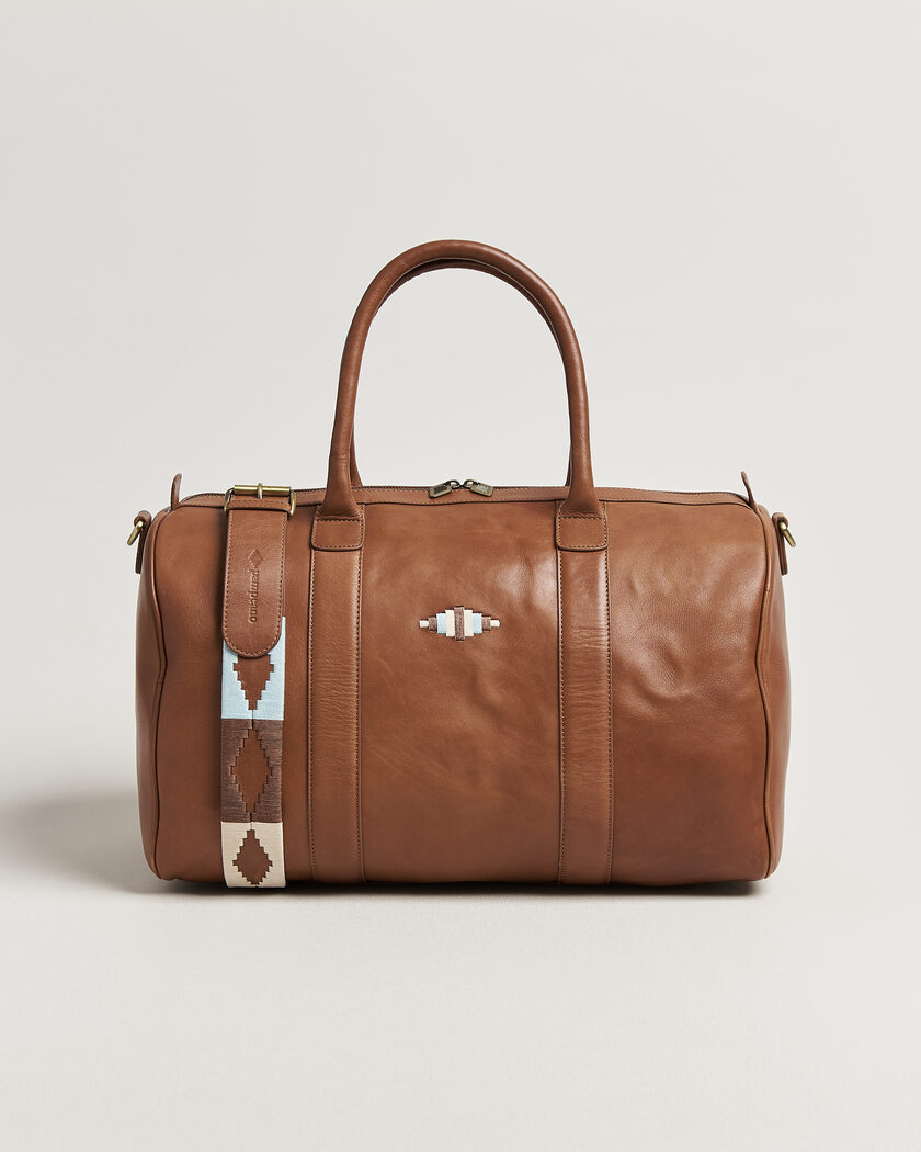 Pampeano Varon Small Leather Weekend Bag Tan – Braun