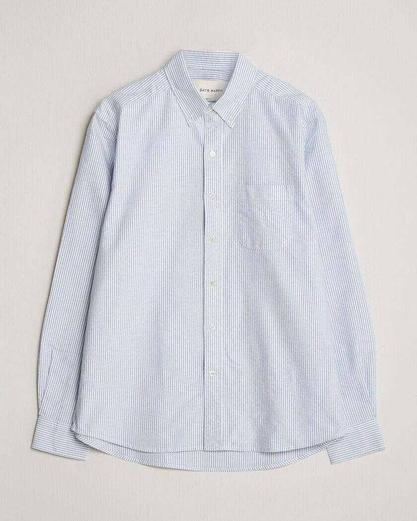 A Day's March Original Oxford Shirt Blue/White – Blau