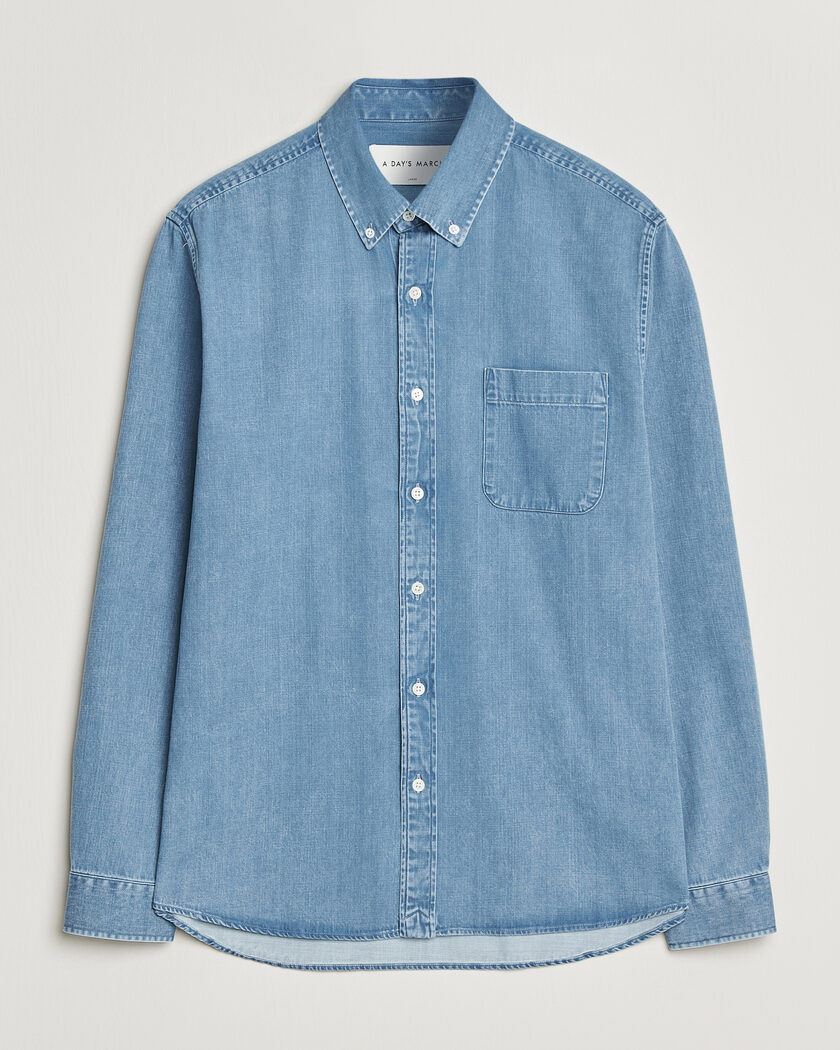 A Day's March Original Denim Shirt Light Blue – Blau