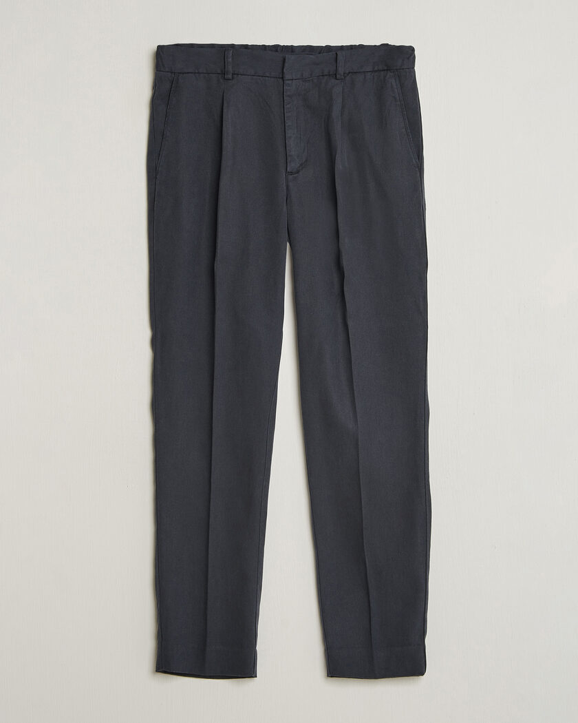 A Day's March Smart Lyocell Trousers Navy – Blau