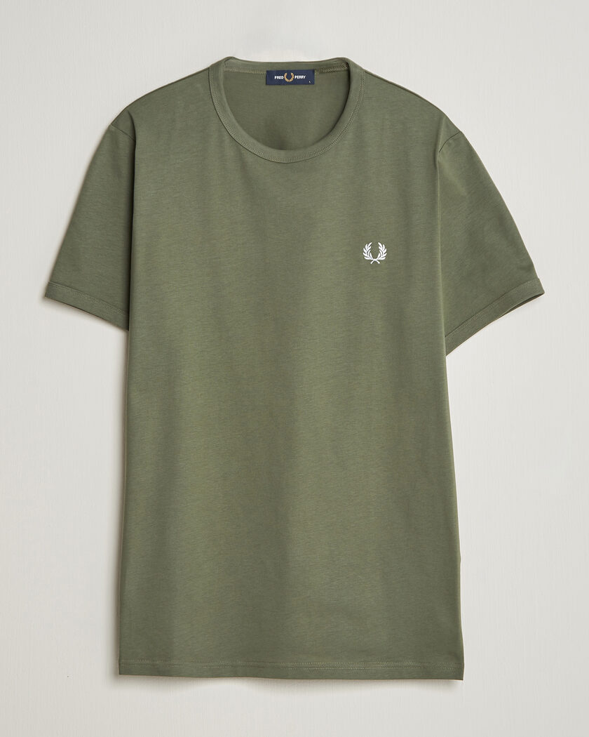 Fred Perry Ringer T-Shirt Laurel Wreath Green – Grün