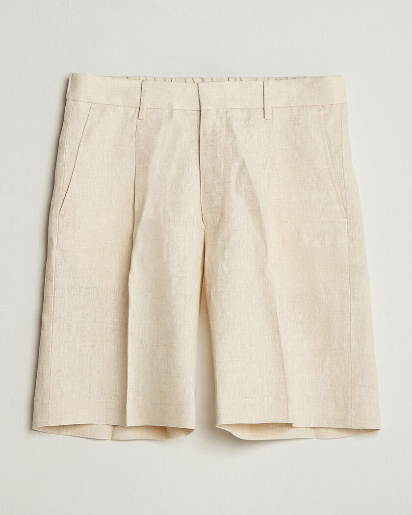 NN07 Kay Relaxed Fit Linen Drawstring Shorts Oat – Beige