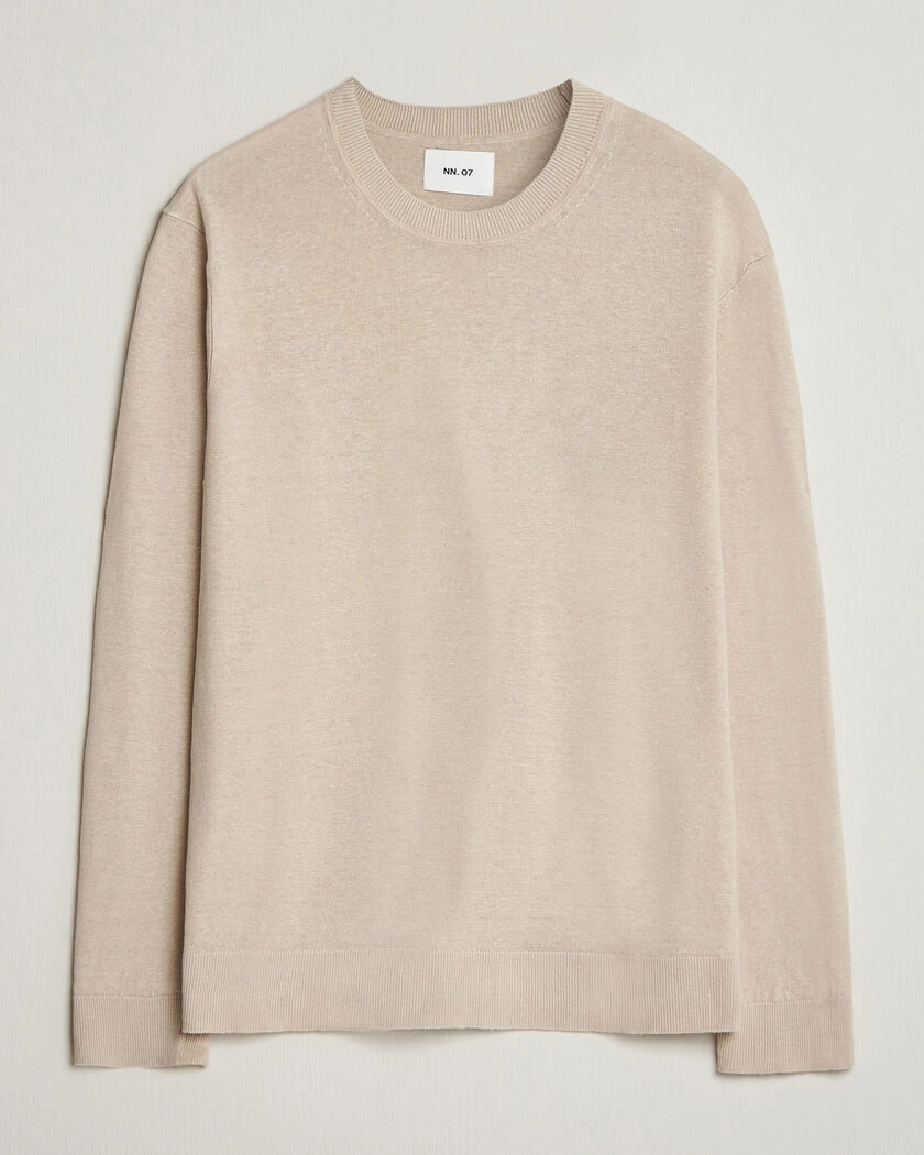 NN07 Ted Linen Knitted Sweater Oat – Beige