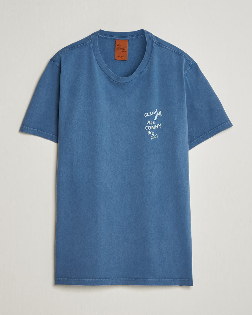 Nudie Jeans Roy OG Line-Up T-Shirt French Blue – Blau