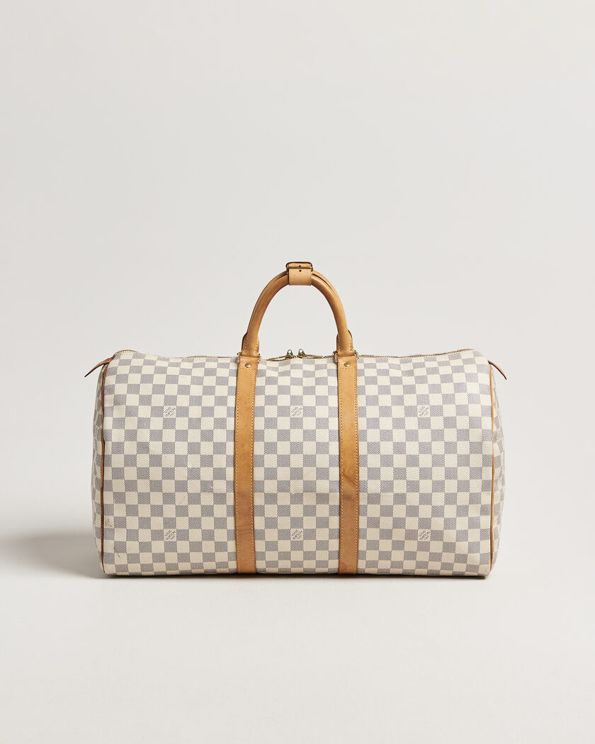 Louis Vuitton Pre-Owned Keepall 50 Damier Azur – Weiß