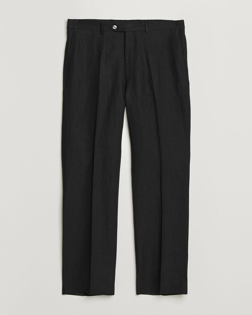 Oscar Jacobson Dell S Linen Trousers Black – Schwarz