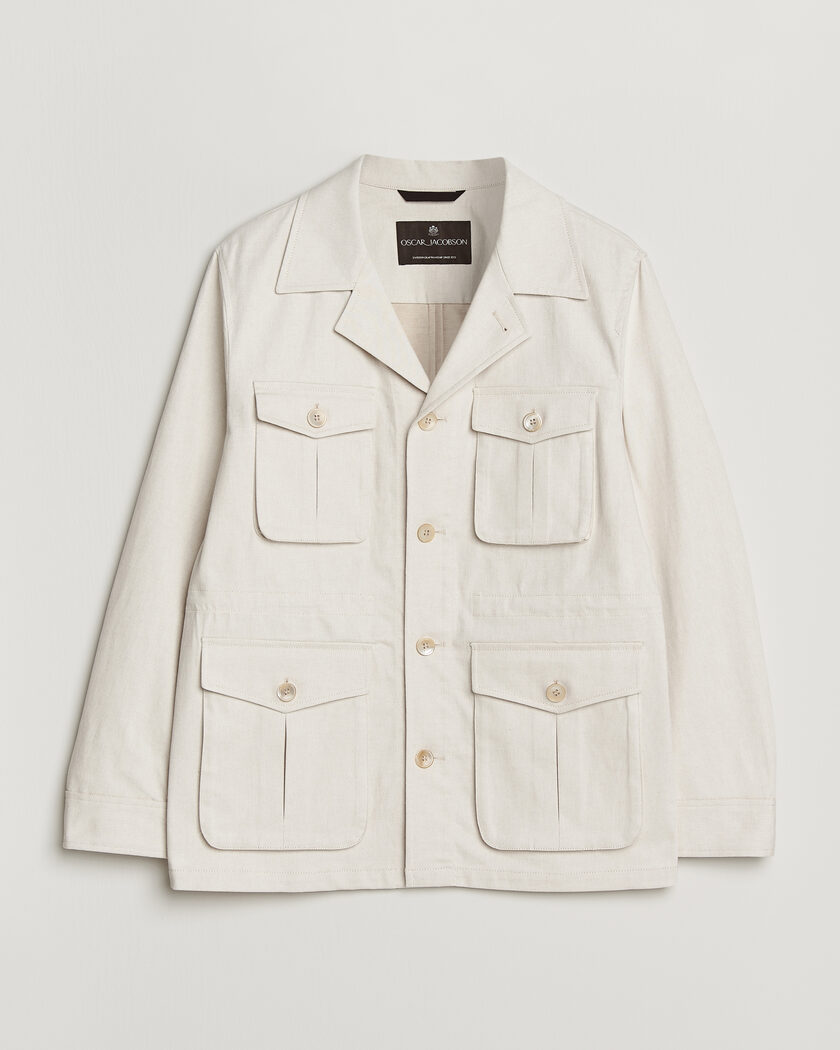 Oscar Jacobson Sirolo Shirt Jacket Off White – Weiß