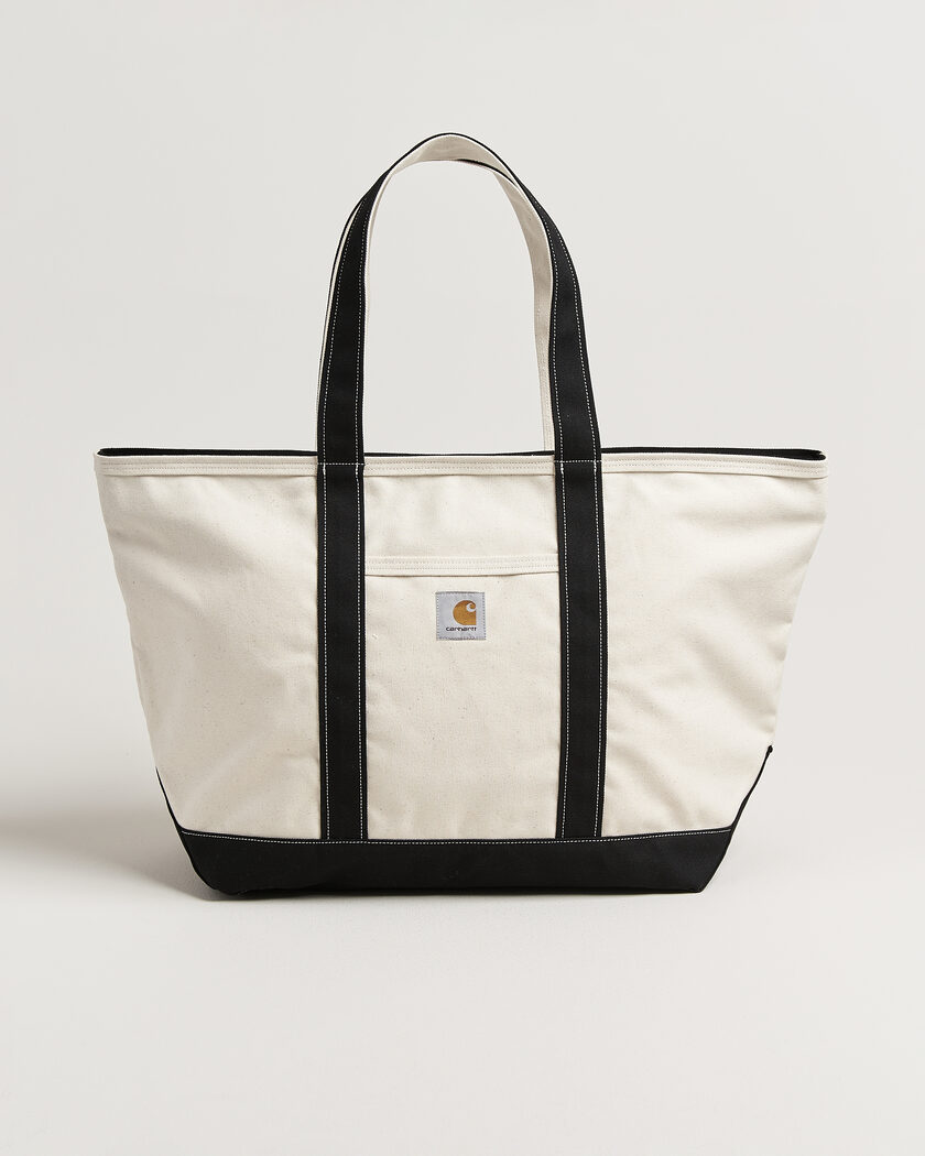 Carhartt WIP Canvas Beach Tote Natural/Black – Weiß