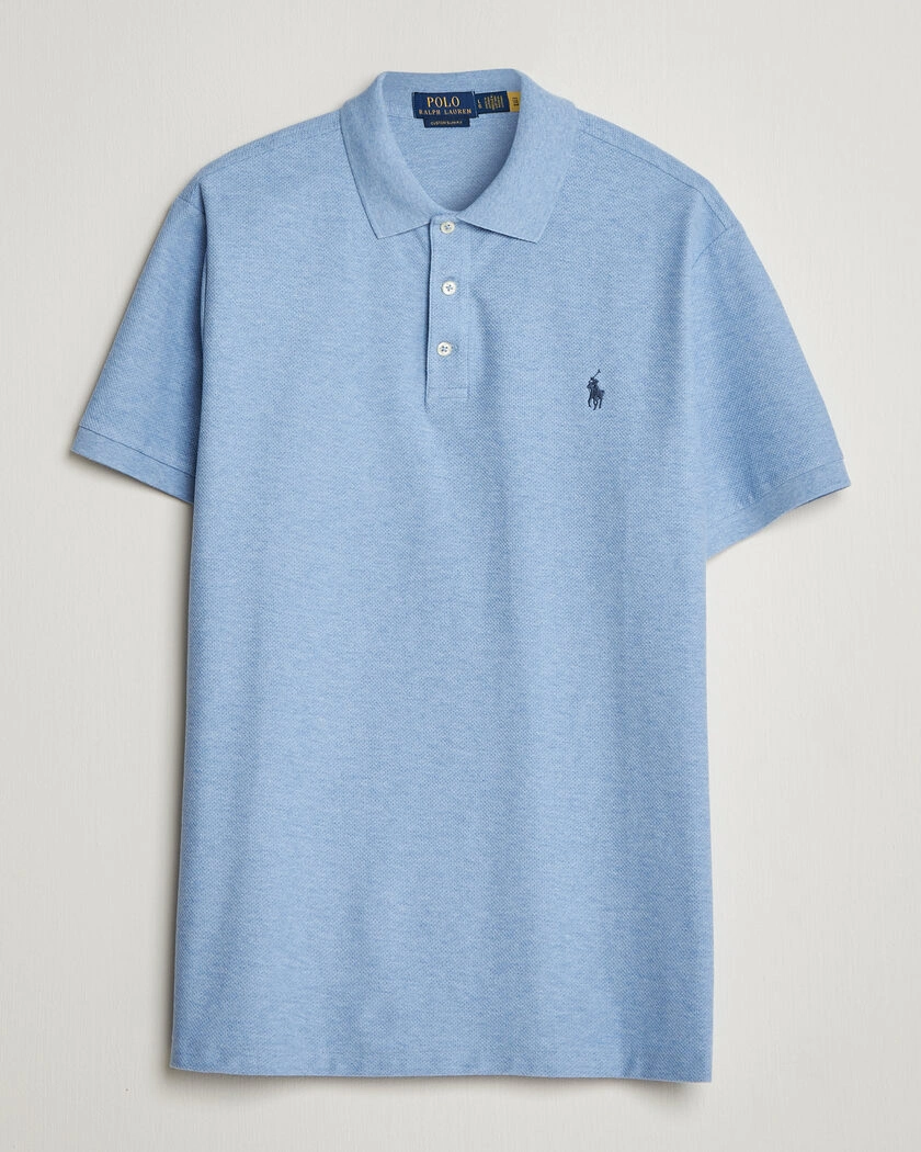 Polo Ralph Lauren Honeycomb Texture Polo Isle Heather – Blau