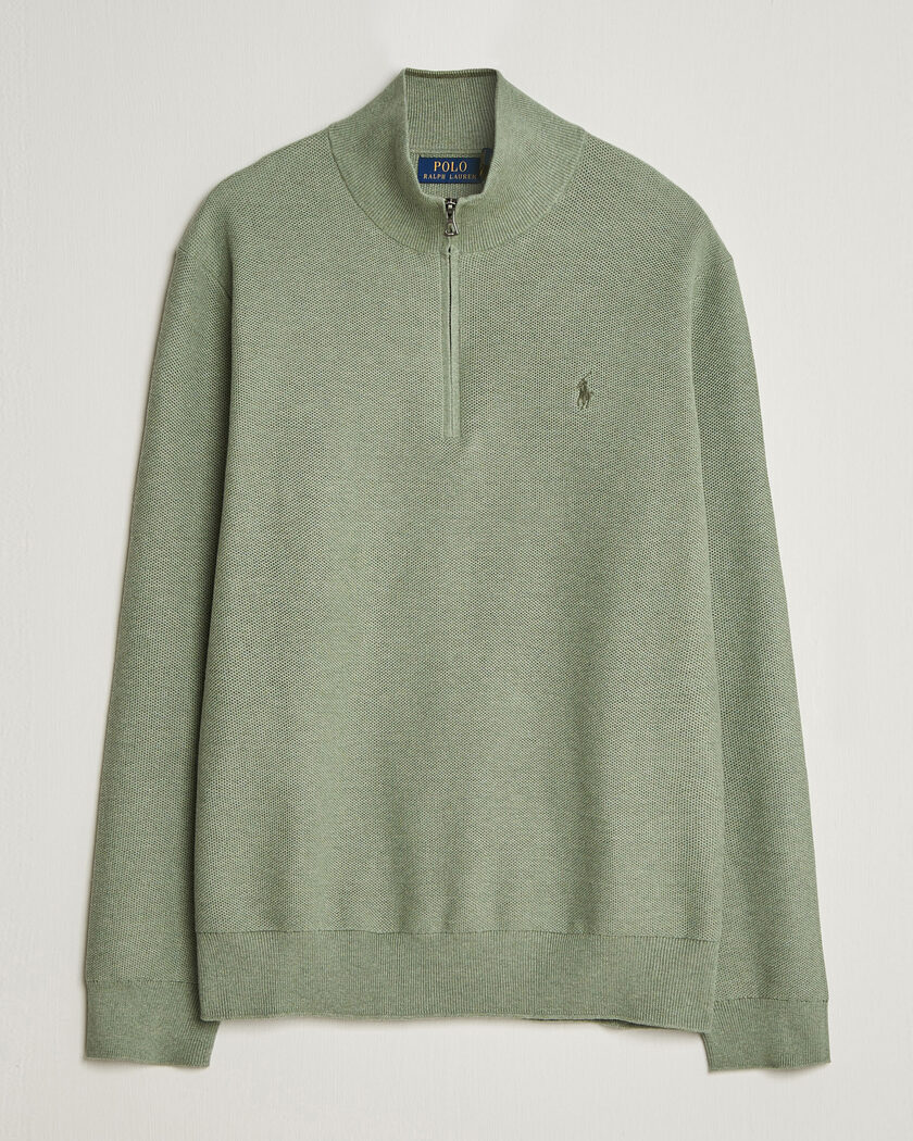 Polo Ralph Lauren Textued Half-Zip Fern Green Heather – Grün