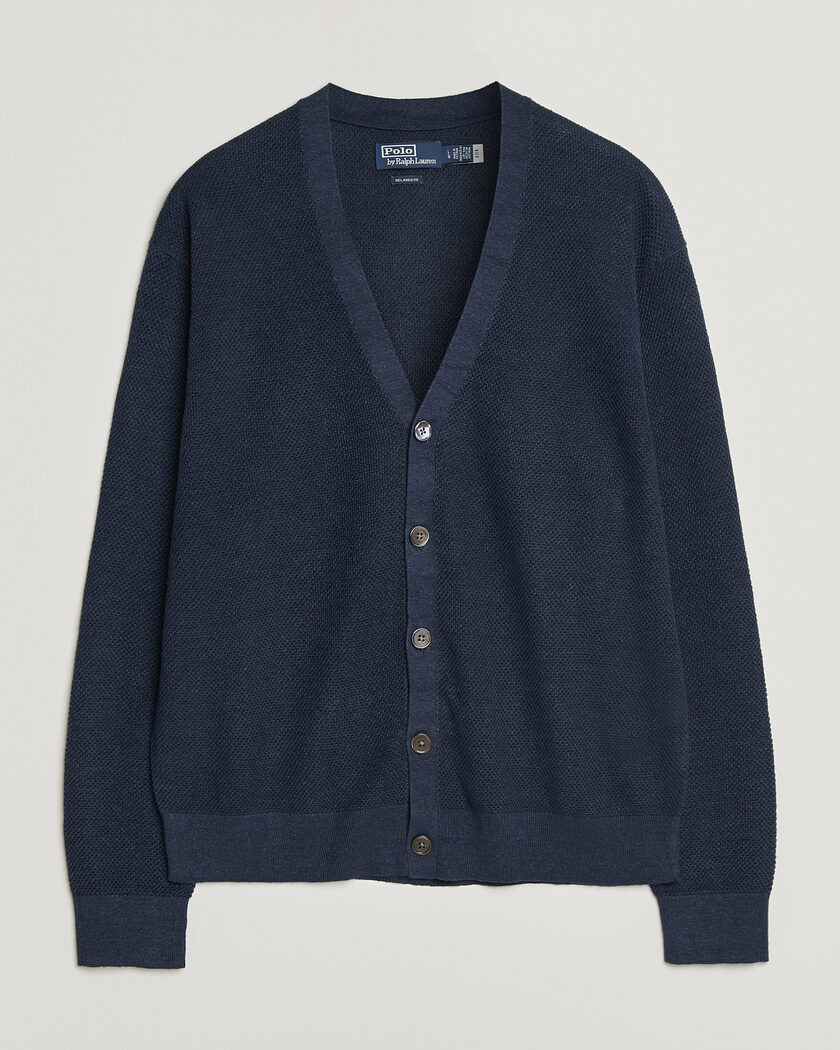 Polo Ralph Lauren Linen Cardigan Newport Navy – Blau