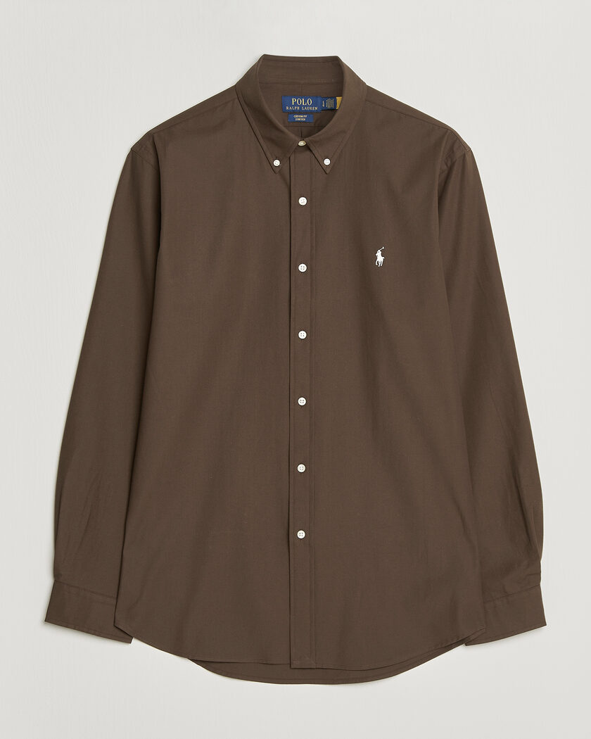 Polo Ralph Lauren Custom Fit Poplin Shirt Nutmeg Brown – Braun