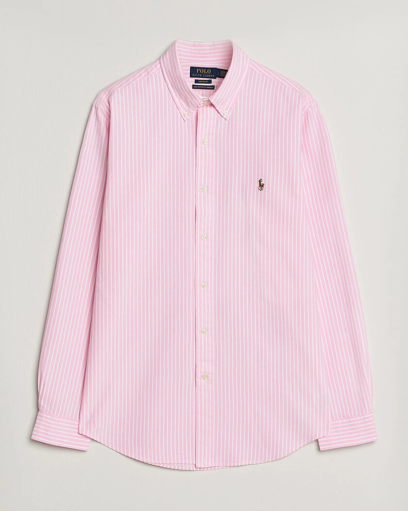 Polo Ralph Lauren Custom Fit Seersucker/Oxford Stripe Shirt New Rose – Rosa