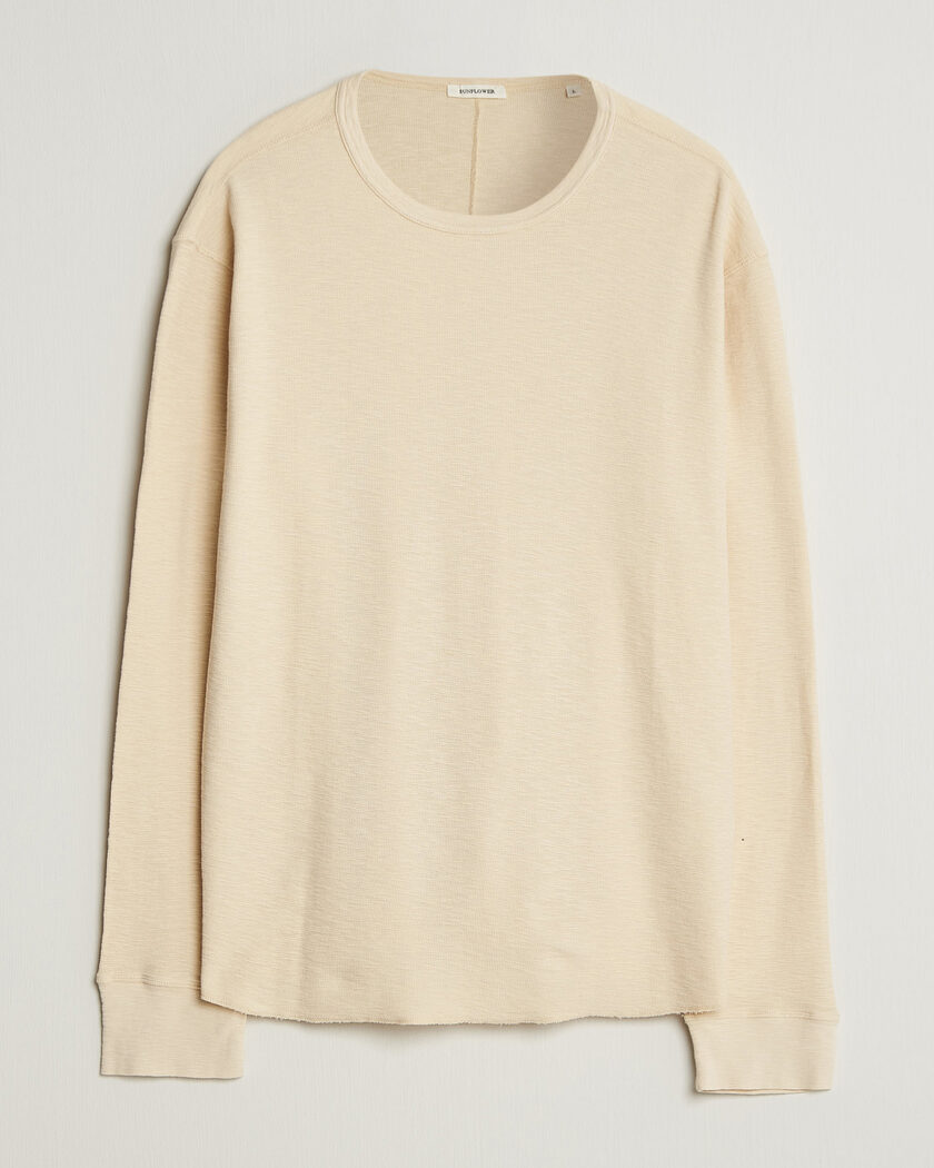 Sunflower Long Sleeve Waffle Tee Beige – Beige
