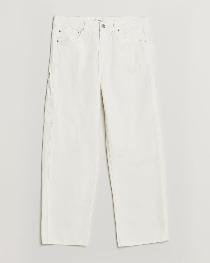 LES DEUX Carpenter Jeans Light Ivory – Weiß