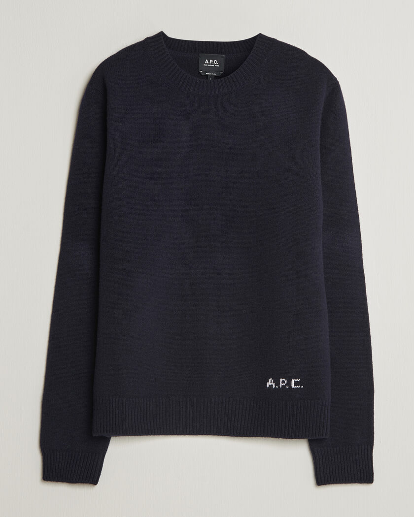 A.P.C. Edmond Wool Knitted Sweater Dark Navy – Blau