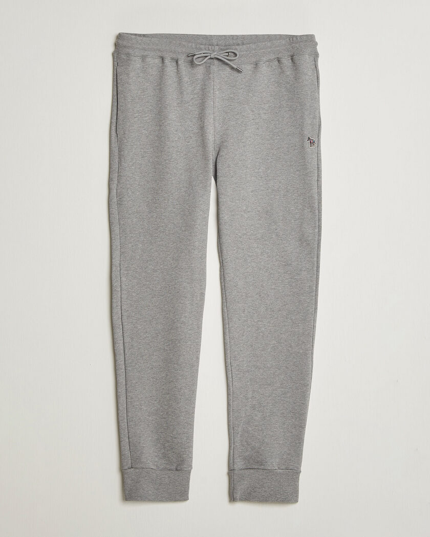 PS Paul Smith Zebra Organic Cotton Sweatpants Grey Melange – Grau