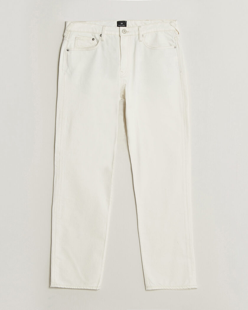 PS Paul Smith Relaxed Tapered Fit Jeans Off White – Weiß