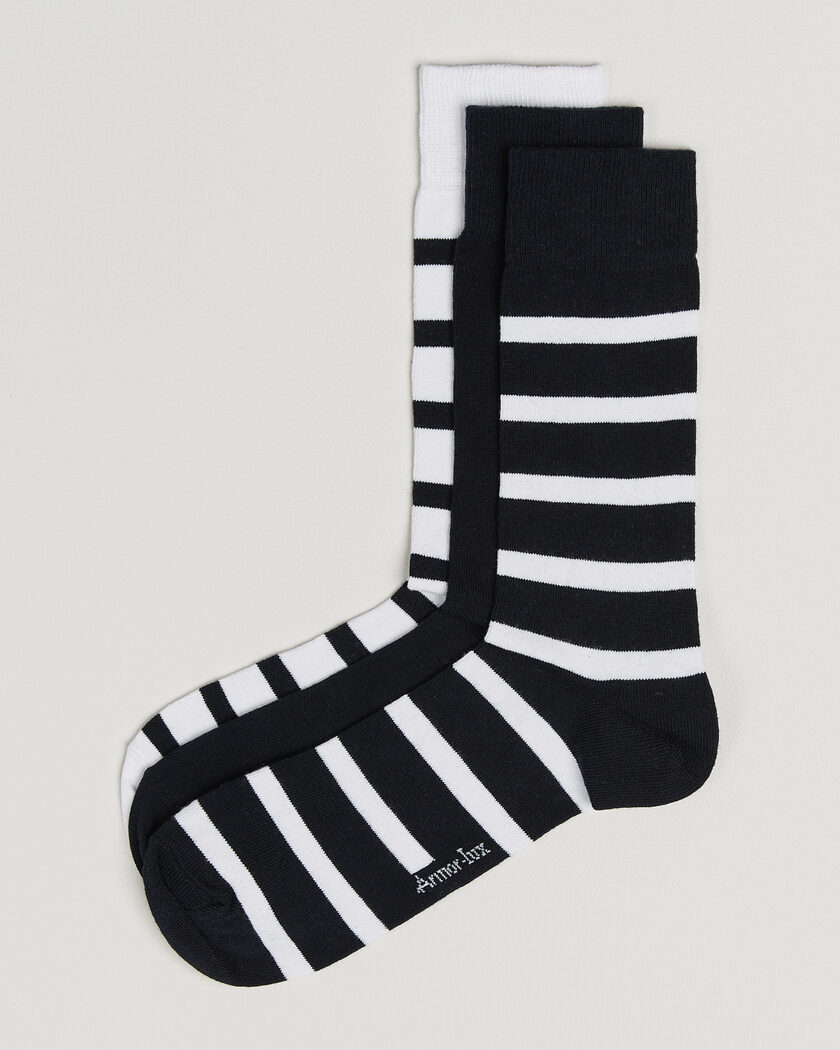 Armor-lux 3-Pack Loer Socks Rich Navy/White – Blau