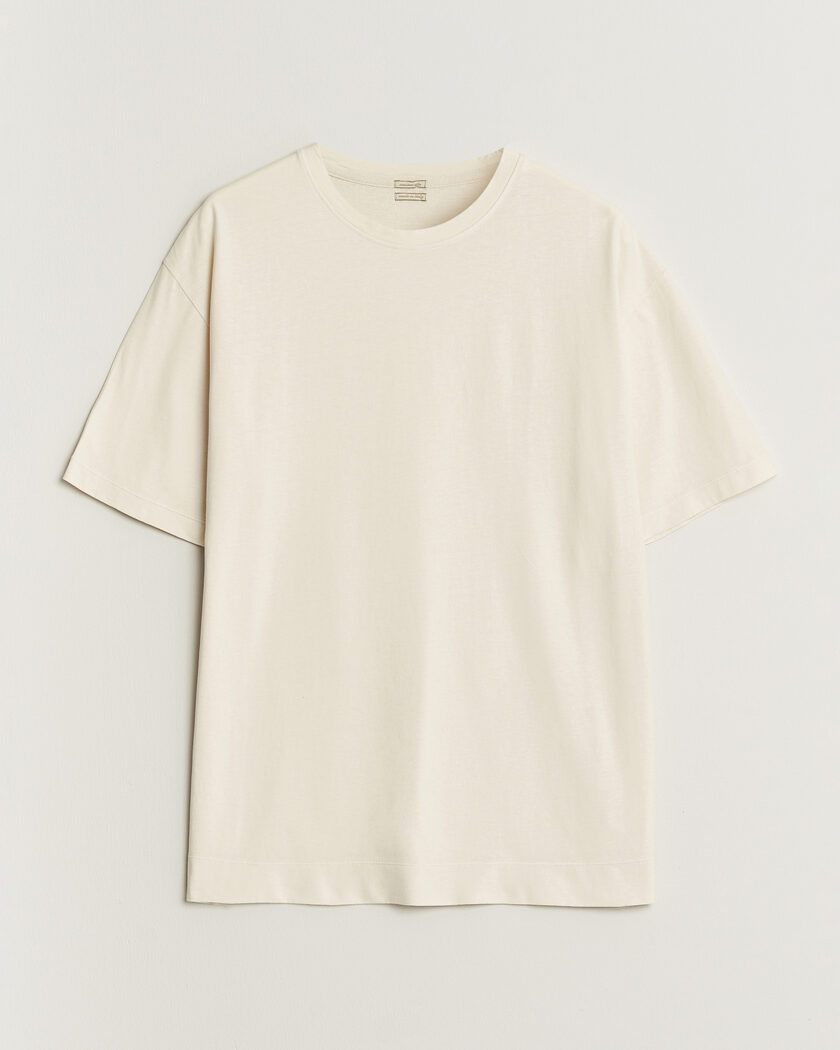 Massimo Alba Nevis Brushed Cotton T-Shirt Soft White – Weiß