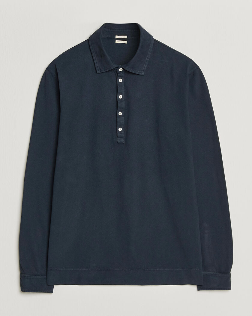 Massimo Alba Raya Long Sleeve Polo Navy – Blau