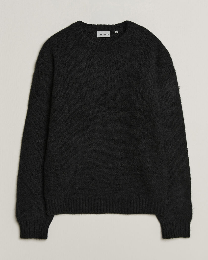 Carhartt WIP Merton Knitted Alpaca Sweater Black – Schwarz