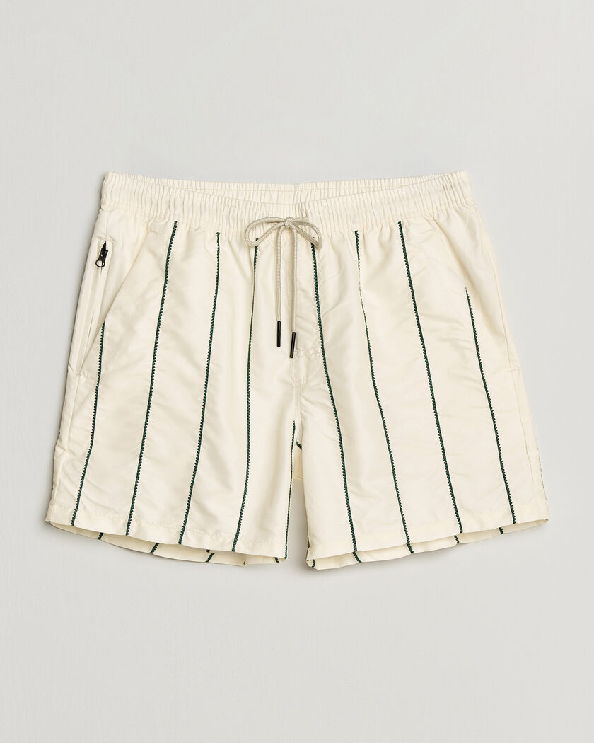OAS Printed Swimshorts White/Green – Weiß