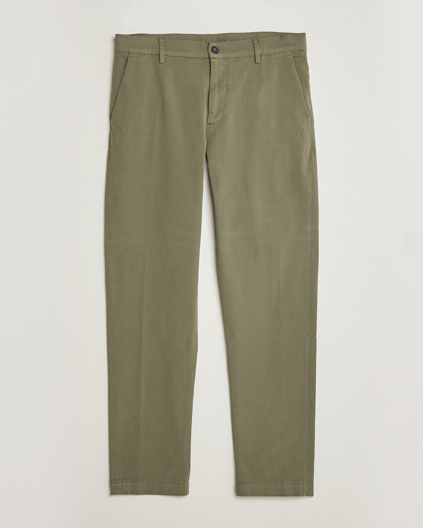 Canali Cotton Twill Chinos Olive – Grün