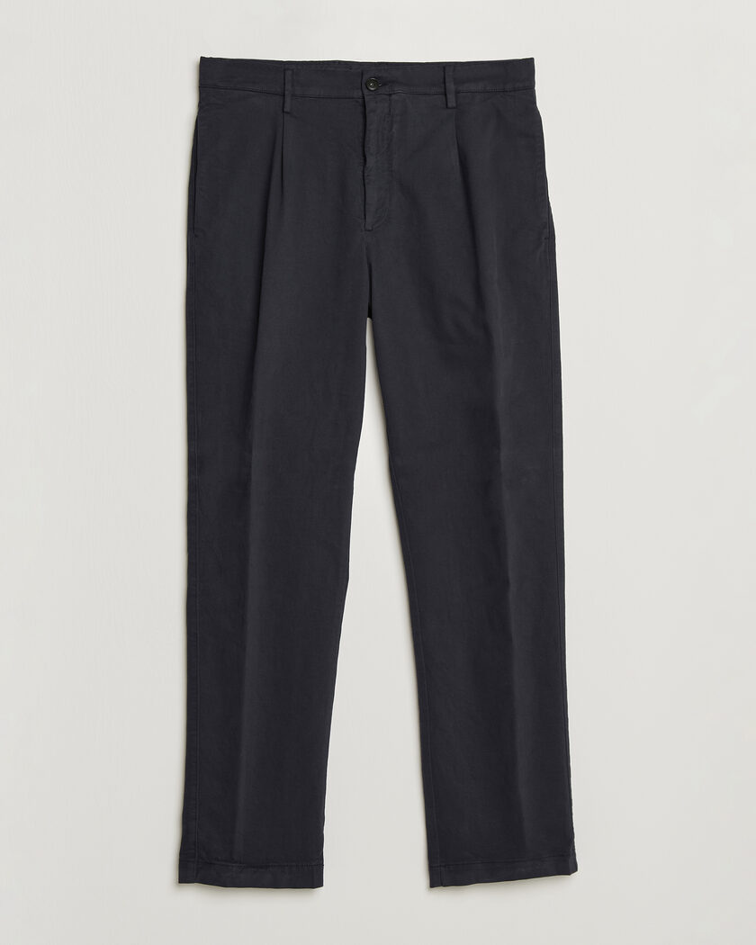 Canali Cotton/Cashmere Chinos Navy – Blau