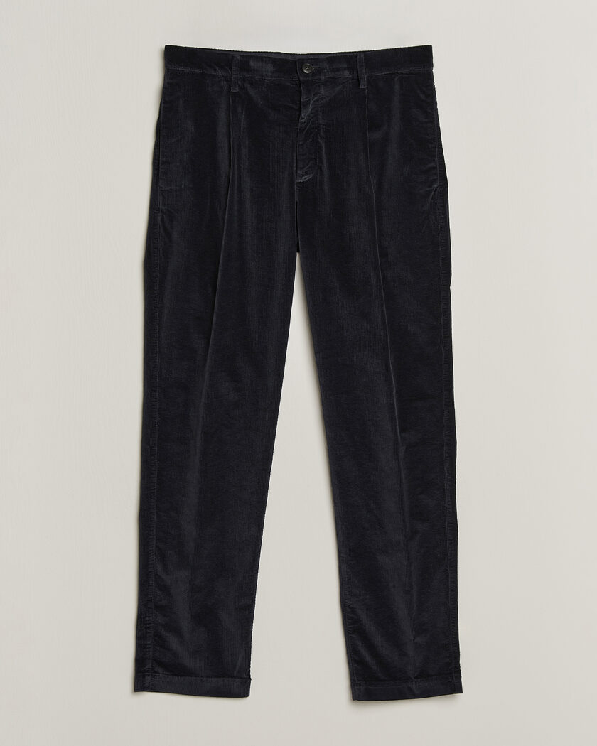 Canali Comfort Corduroy Pants Navy – Blau