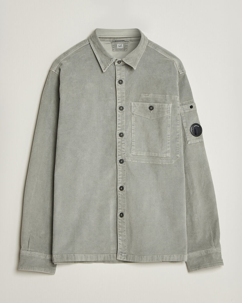 C.P. Company Corduroy Lens Overshirt Light Grey – Grau