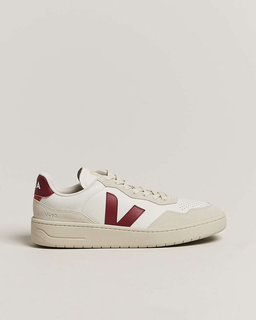 Veja V-90 Sneaker White/Marsala Natural – Weiß