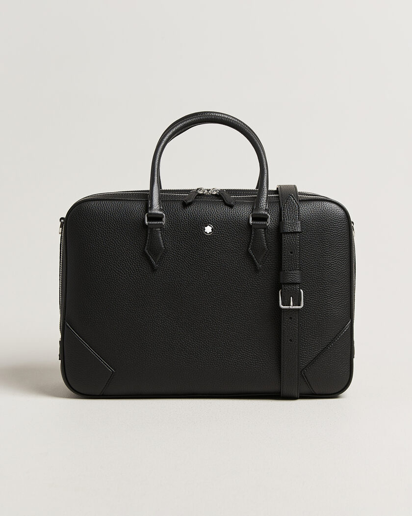 Montblanc Large Briefcase Grain Leather Black – Schwarz