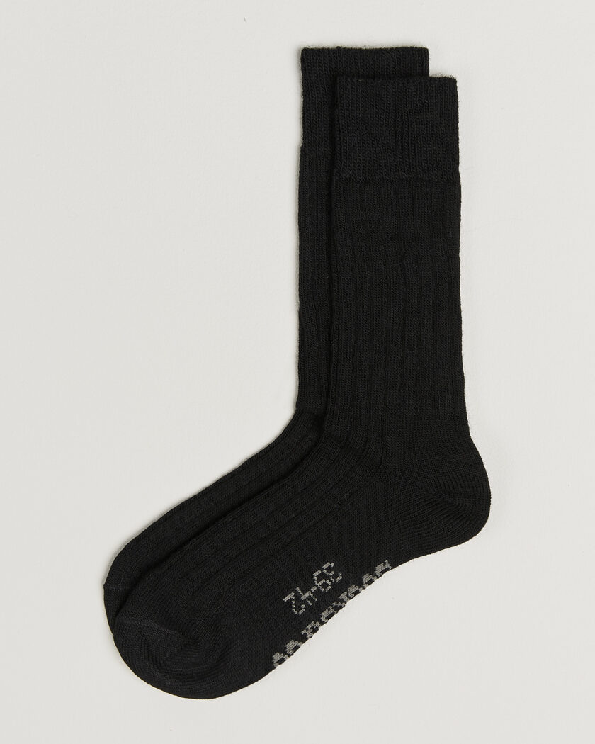 Alpacasocks & Co 2-Pack Ribbed Alpacka Wool Socks Black – Schwarz