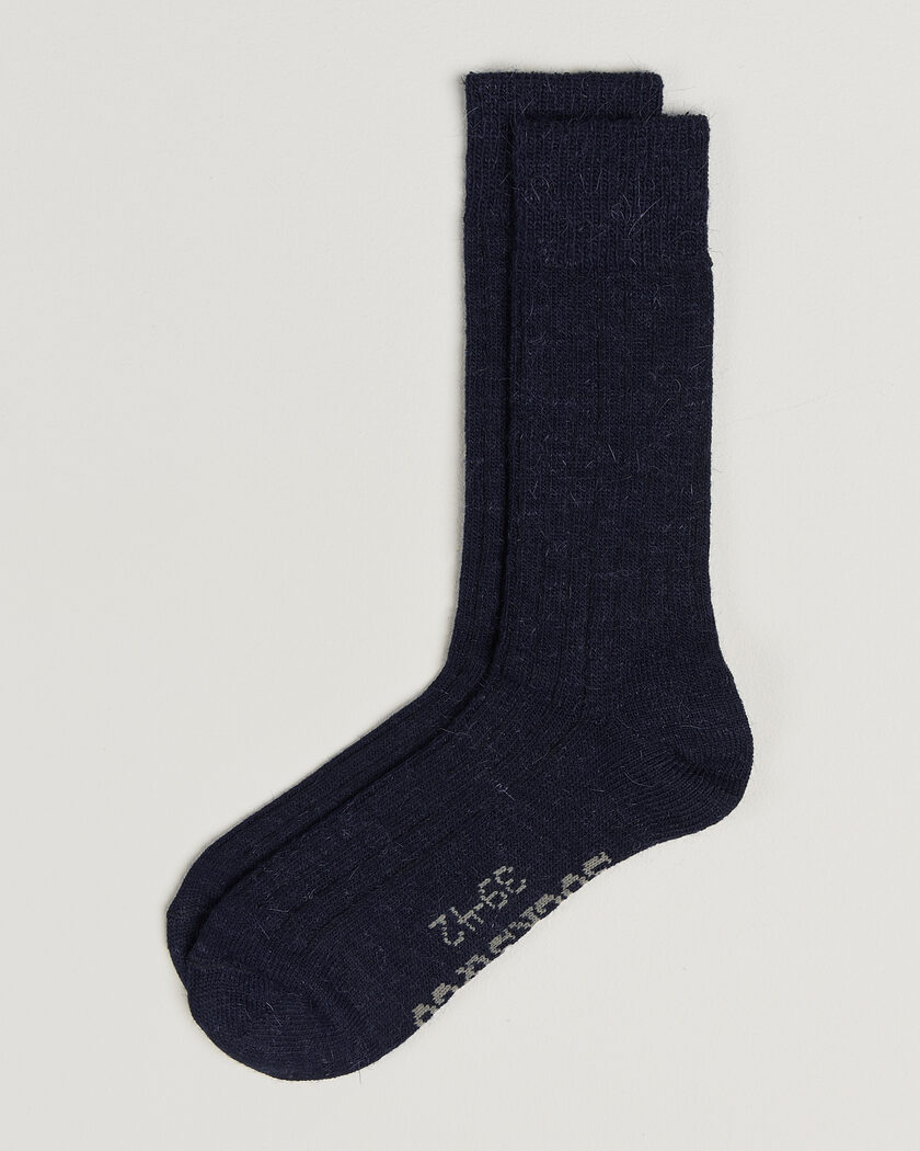 Alpacasocks & Co 2-Pack Ribbed Alpacka Wool Socks Navy – Blau