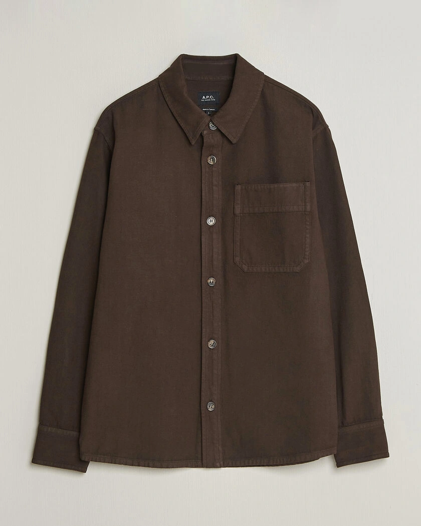A.P.C. Basile Overshirt Chocolate – Braun