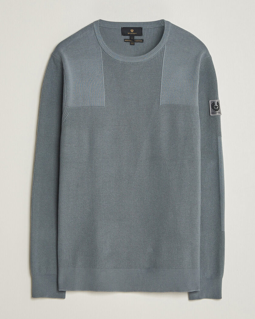 Belstaff Commander Knitted Crew Neck Atlantic Grey – Grau