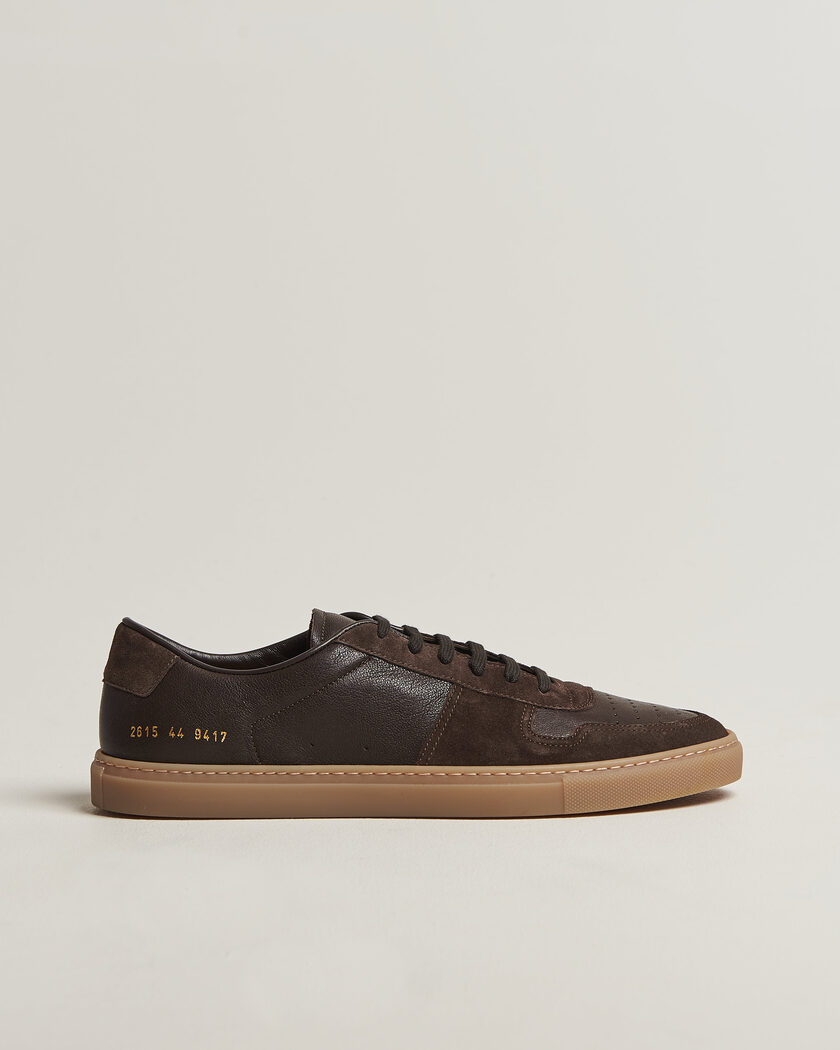 Common Projects Bball Duo Leather Sneaker Dark Brown – Braun