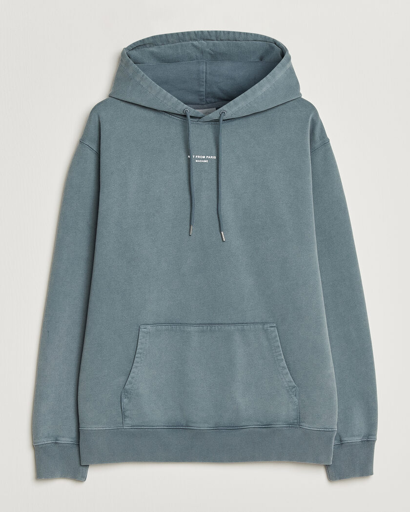 Drôle de Monsieur Classic Slogan Hoodie Dark Grey – Grau