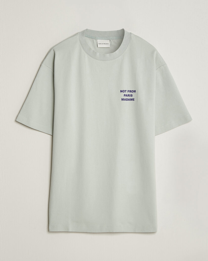 Drôle de Monsieur Bold Slogan T-Shirt Grey – Grau