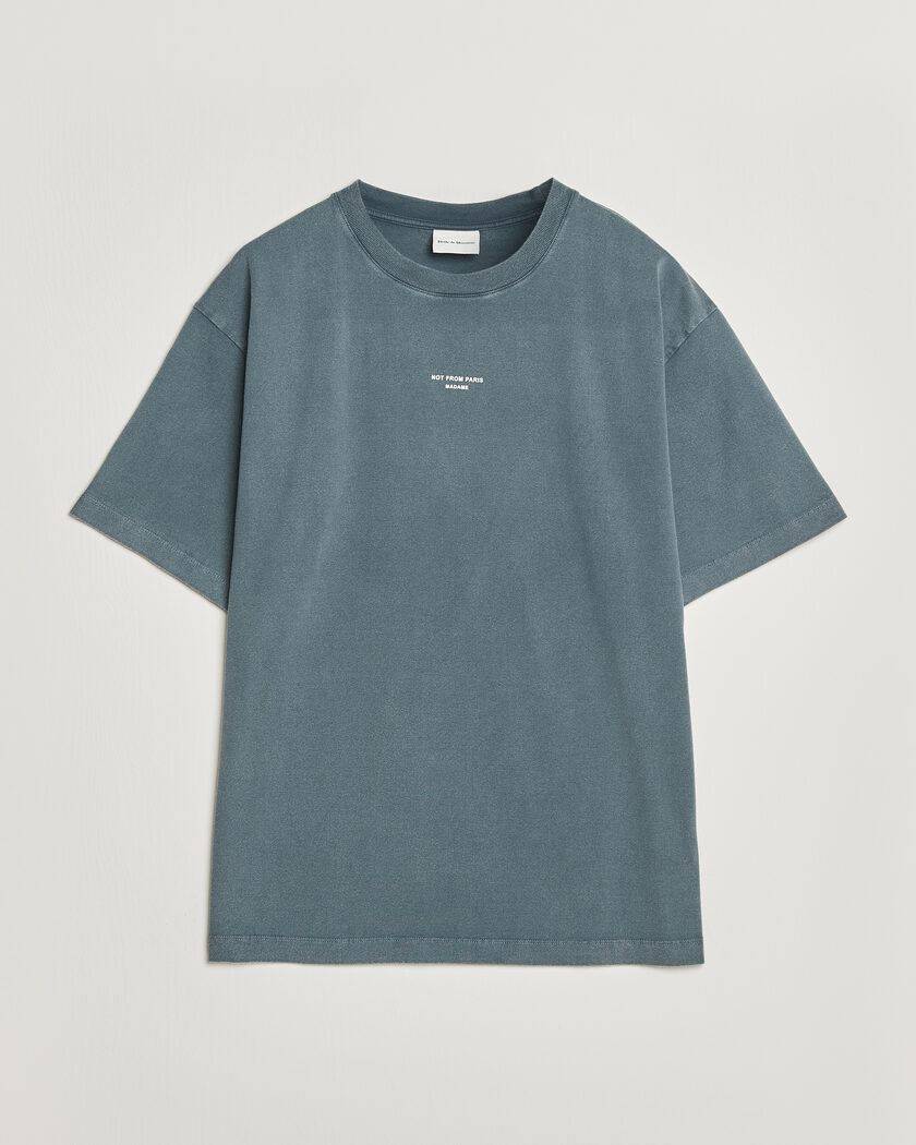 Drôle de Monsieur Classic Slogan T-Shirt Dark Grey – Grau