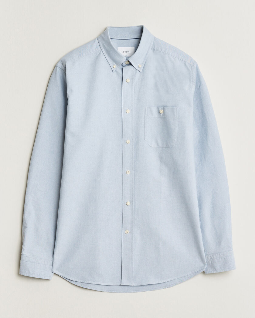 Eton Regular Fit Ivy Oxford Shirt Light Blue – Blau