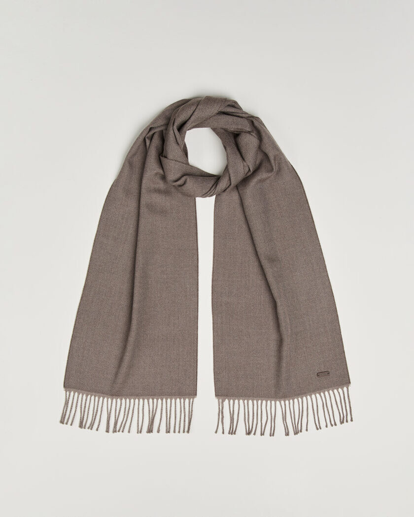 Eton Twill Merino Wool Scarf Brown – Braun