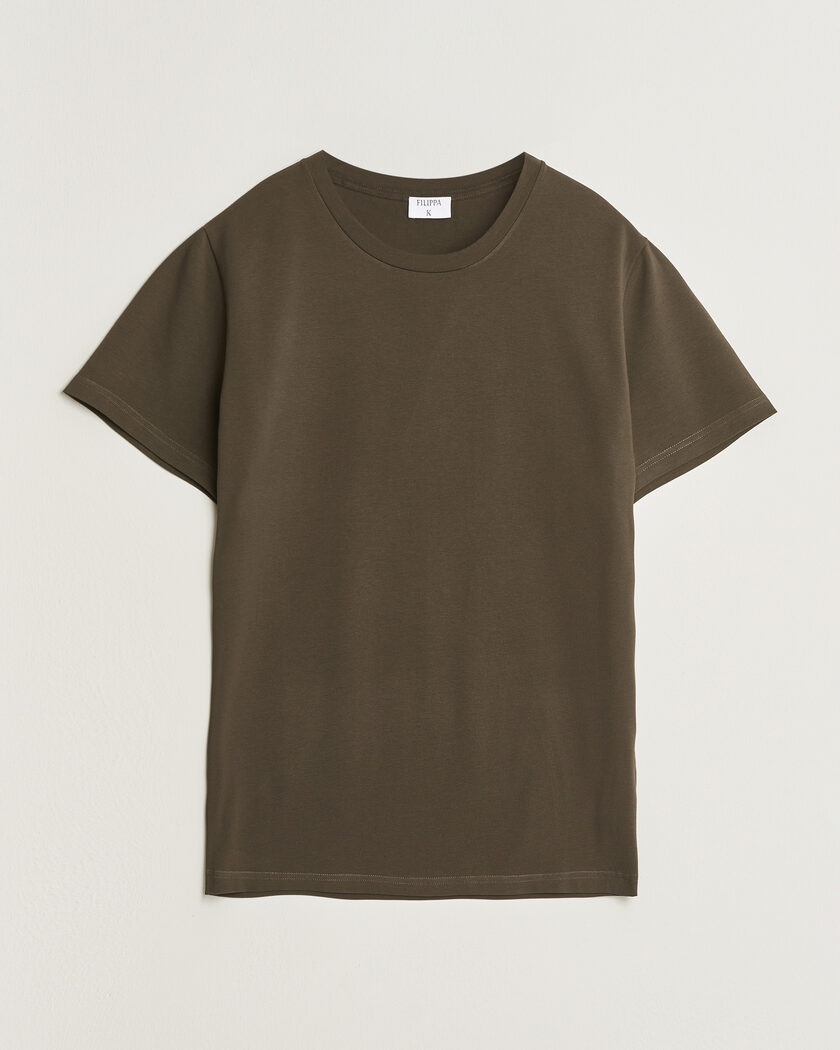 Filippa K Soft Lycra T-Shirt Ebony Brown – Braun