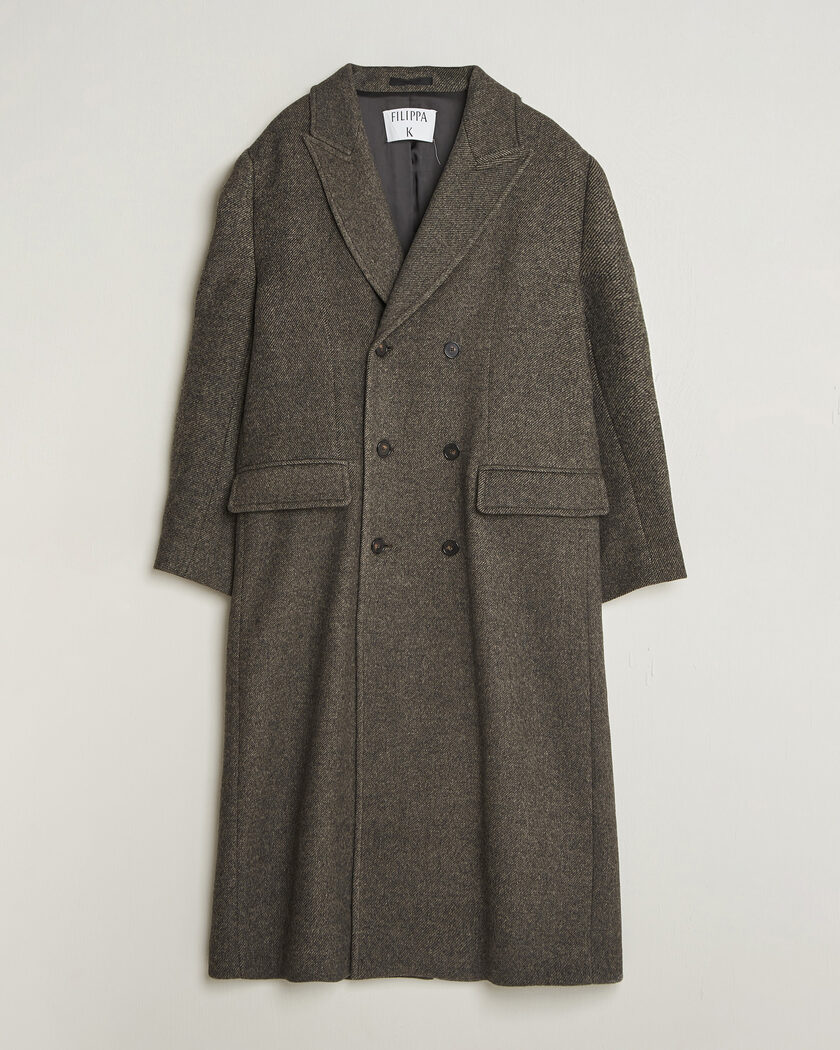 Filippa K Damian Wool Twill Coat Driftwood – Grau
