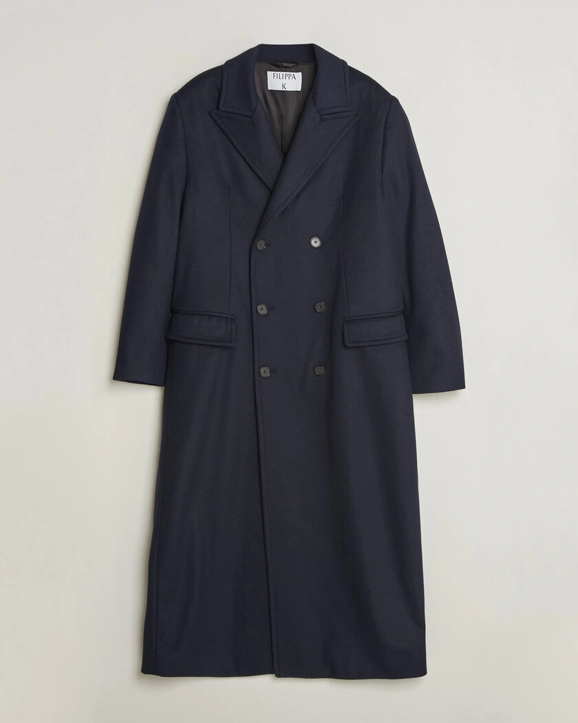 Filippa K Damian Wool Coat French Navy – Blau