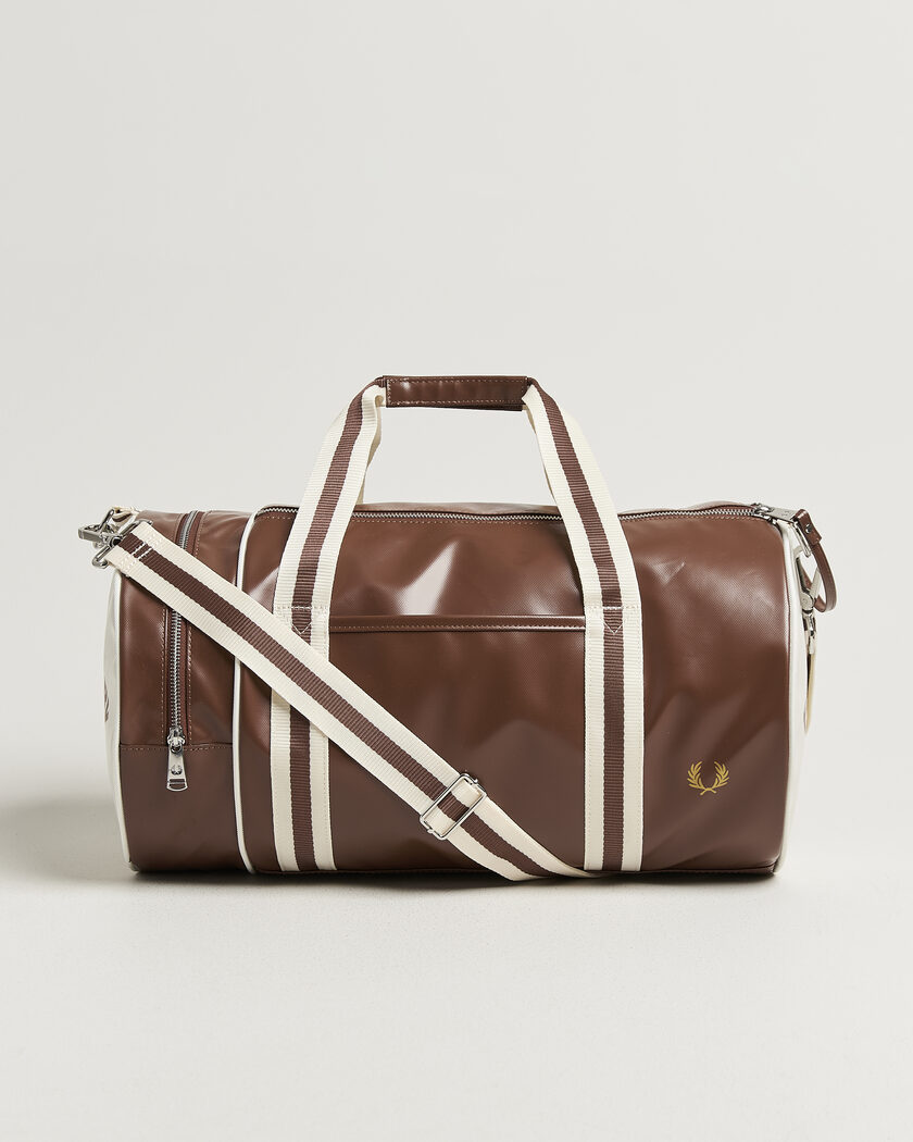 Fred Perry Classic Barrel Bag Tan – Braun