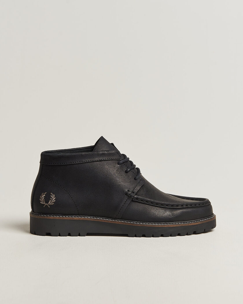 Fred Perry Kenney Waxed Suede Chukka Boot Black – Schwarz